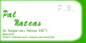 pal mateas business card